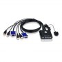 Aten 2-Port USB VGA Cable KVM Switch with Remote Port Selector Aten | KVM Cable KVM Switches CS22U Search Product or keyword - 2